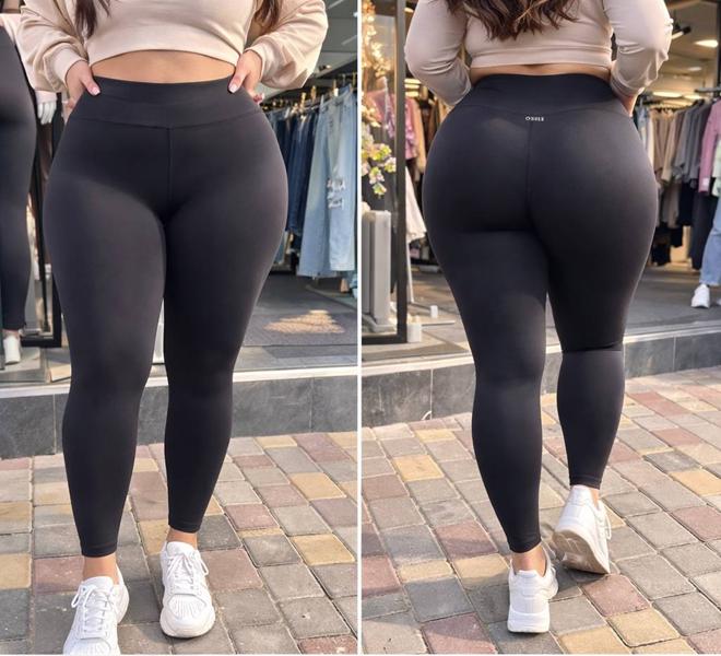 Лосины Sport style (2XL-6XL) 824 black (деми)