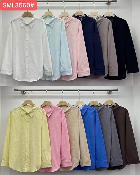 Рубашка Шаолинь (M-XL) 3560 l.pink (деми)