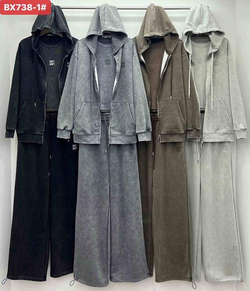 Костюм спорт Шаолинь (M-XL) 7381 d.grey (деми)