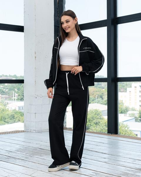 Костюм спорт AZNA (S-XL) Д144 black (деми)