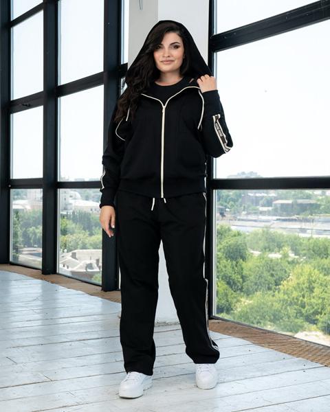 Костюм спорт AZNA (XL-4XL) Д146 black (деми)