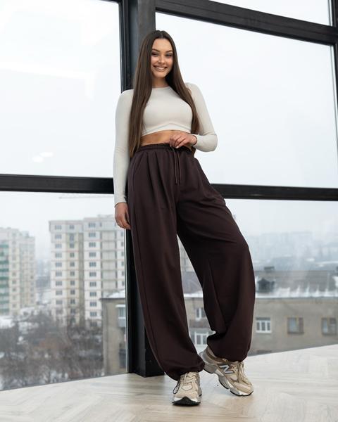 Штаны спорт AZNA (XS-L) Б306 chocolate (деми)