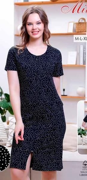 Халат Samo (46-56) 01 black-white (лето)