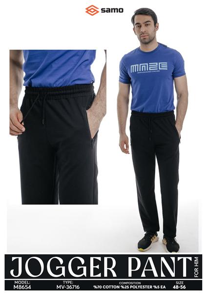 Штаны спорт Samo (48-56) 8654 black (деми)