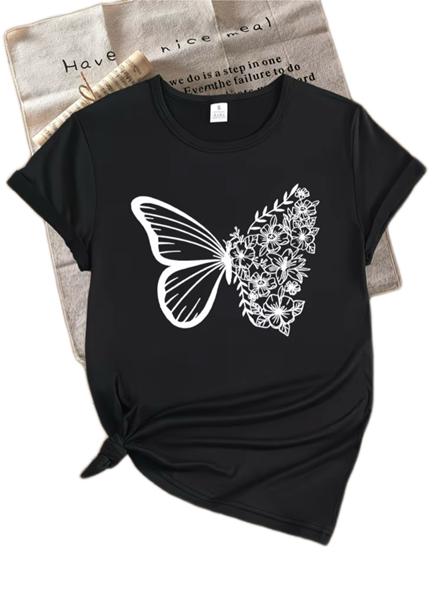 Футболка ALIA (M-3XL) AL4 black (лето)