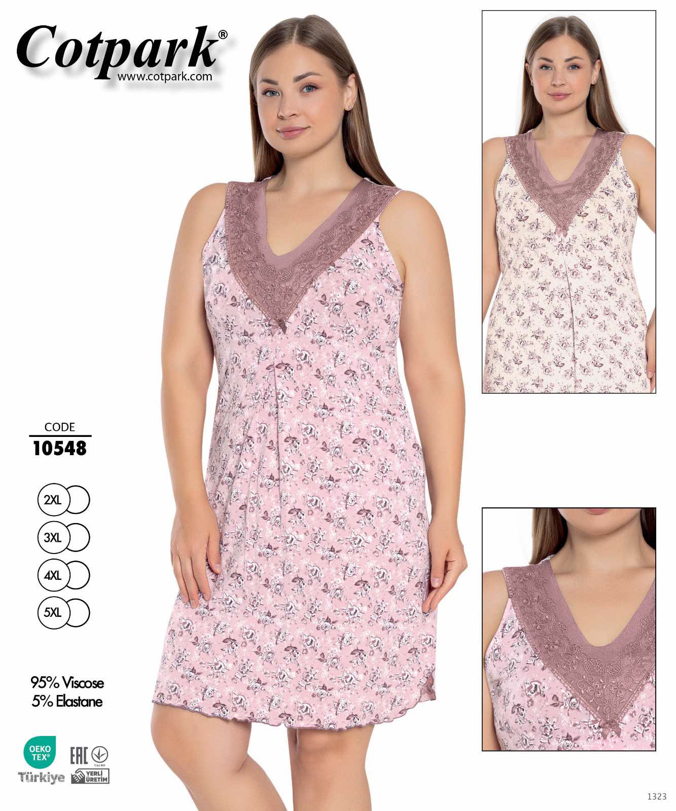 Ночнушка Disneyopt (2XL-5XL) 10548 pink (лето)