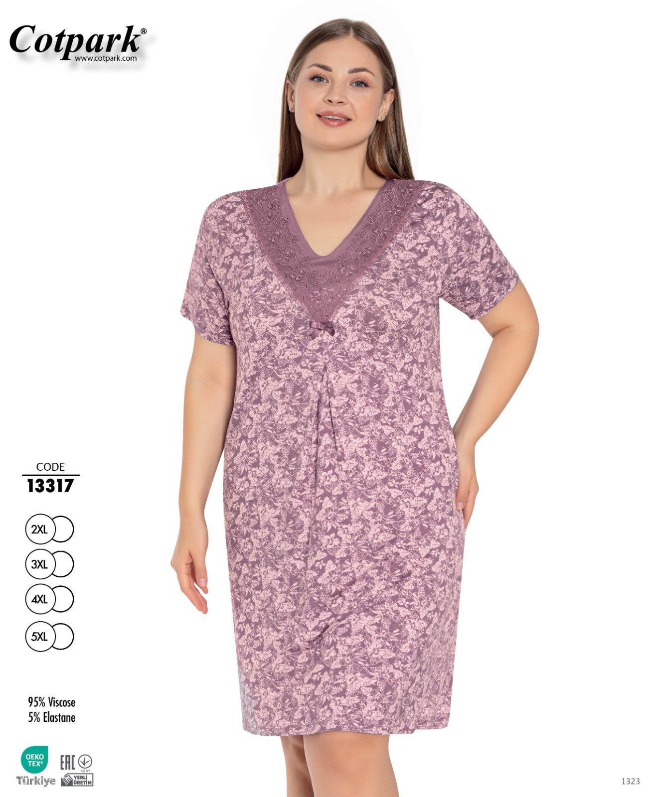 Ночнушка Disneyopt (2XL-5XL) DS499-13317 powder (лето)