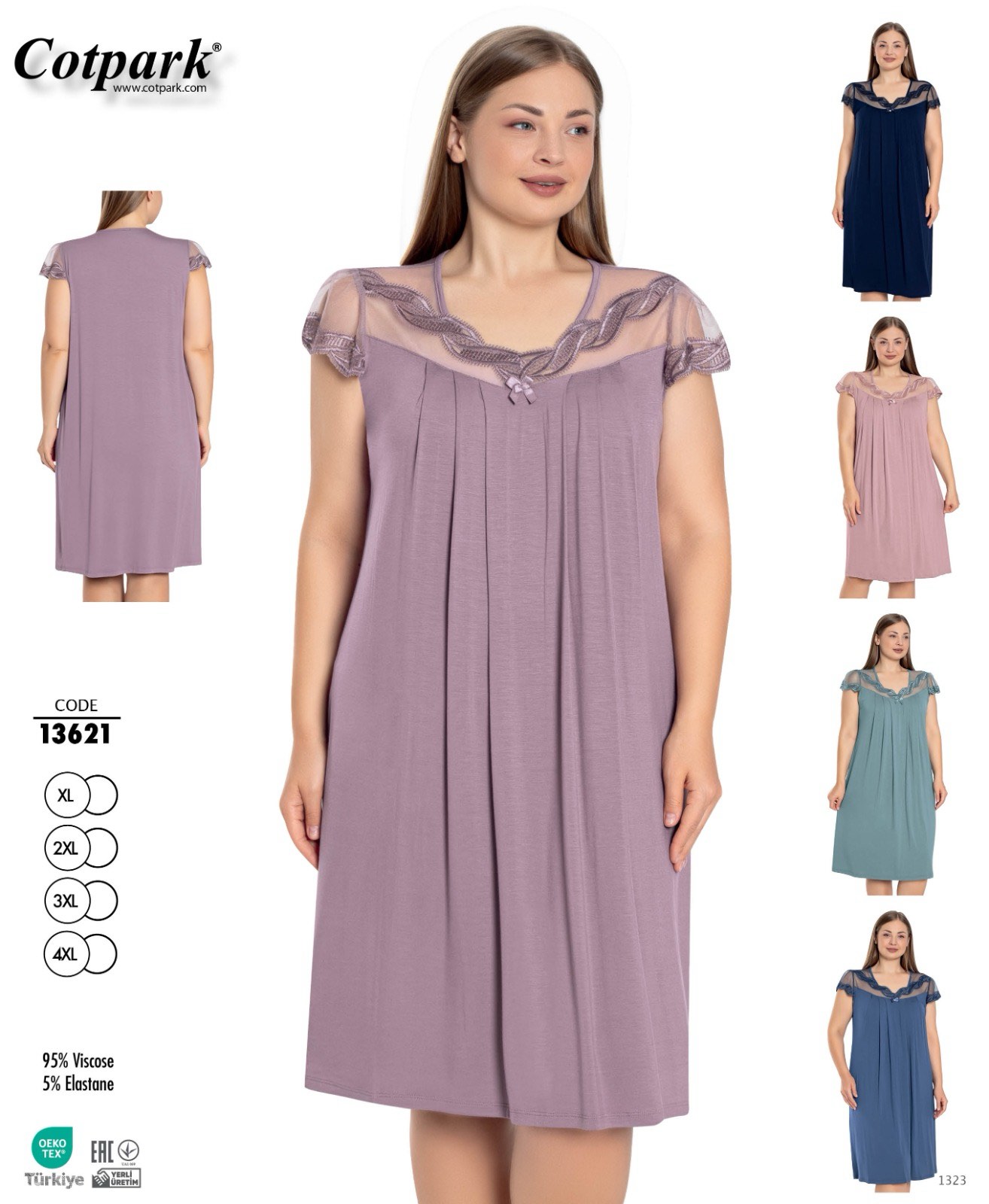 Ночнушка Disneyopt (XL-4XL) DS503-13621 mint (лето)