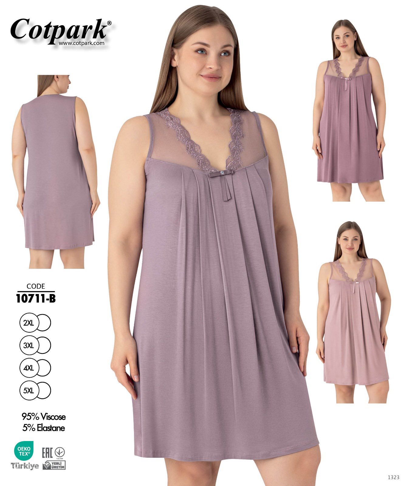 Ночнушка Disneyopt (2XL-5XL) DS514-10711B lilac (лето)