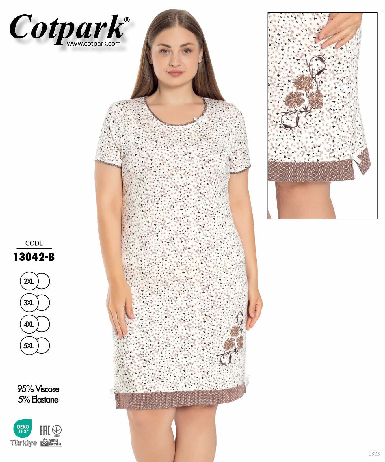 Ночнушка Disneyopt (2XL-5XL) DS517-13042B white (лето)