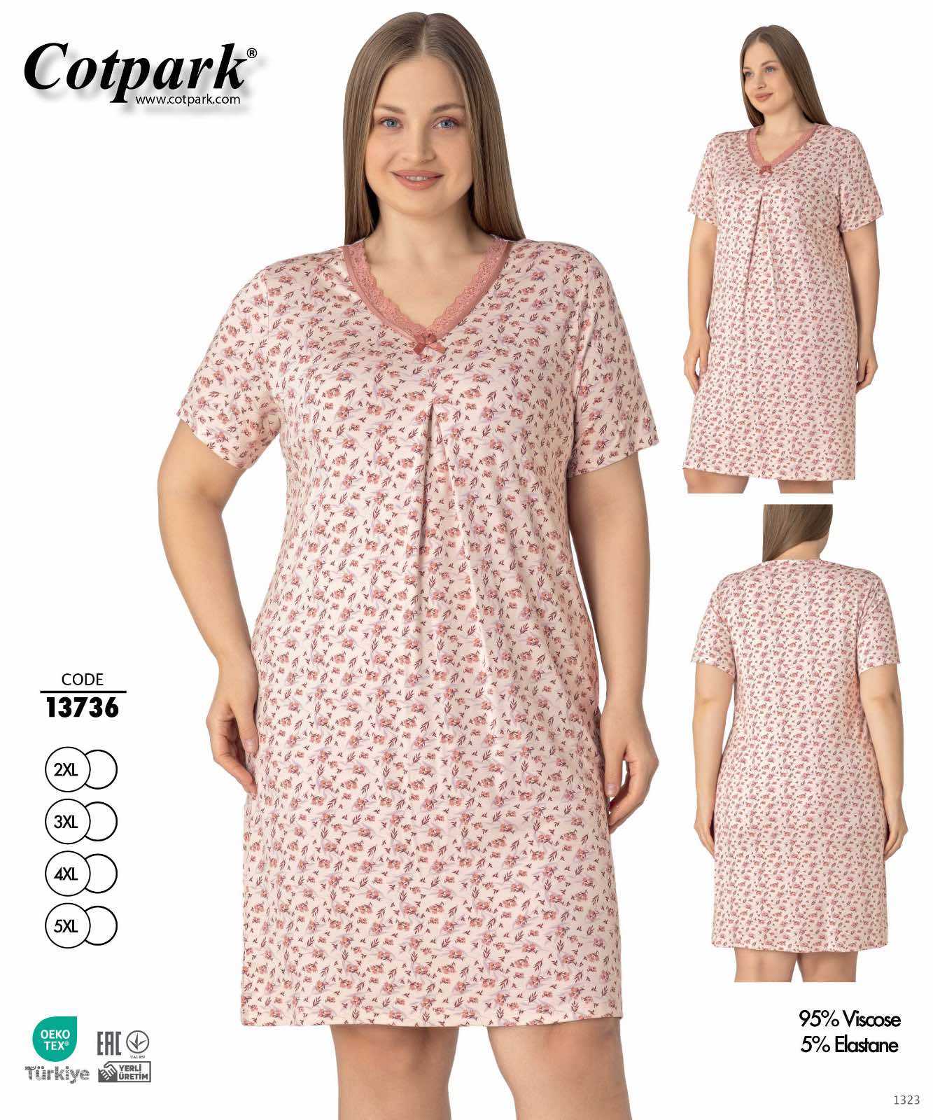 Ночнушка Disneyopt (2XL-5XL) DS521-13736 beige (лето)