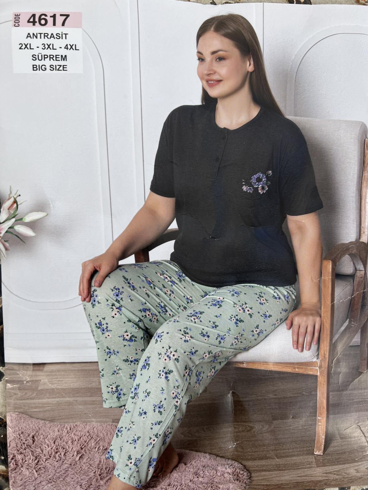 Пижама Disneyopt (2XL-4XL) DS573-4617 black (лето)