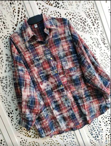 Рубашка Lora (one size) LR1253 red (деми)