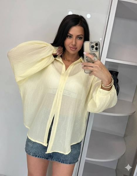 Рубашка Lora (one size) LR1265 yellow (деми)