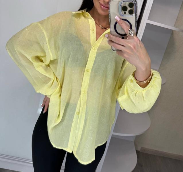 Рубашка Lora (one size) LR1269 yellow (деми)