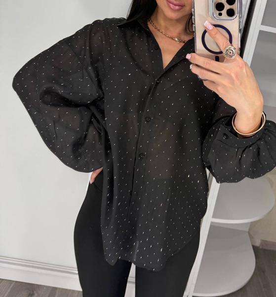 Рубашка Lora (one size) LR1270 black (деми)