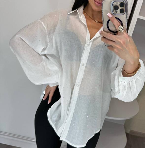 Рубашка Lora (one size) LR1271 white (деми)