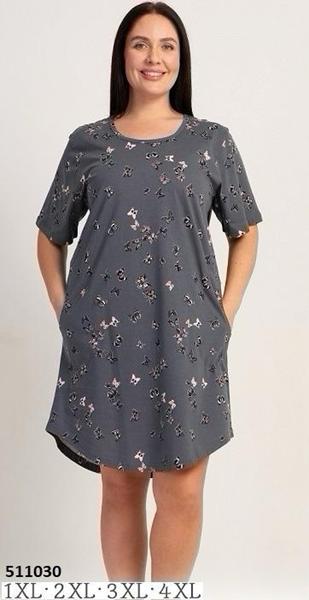 Ночнушка Trikotag (XL-4XL) 511030 d.grey (лето)