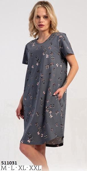 Ночнушка Trikotag (M-2XL) 511031 d.grey (лето)