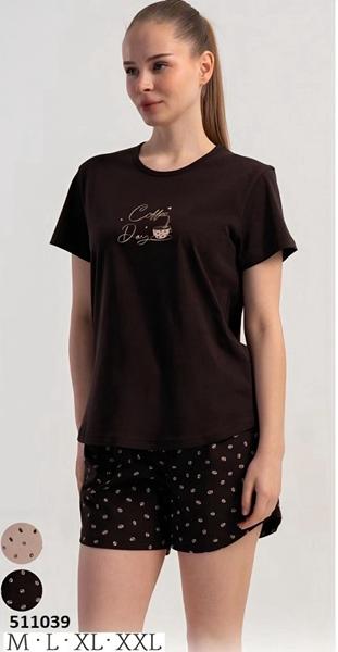 Пижама Trikotag (M-2XL) 511039 brown (лето)