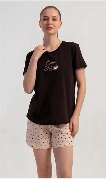 Пижама Trikotag (M-2XL) 511039 brown-beige (лето)