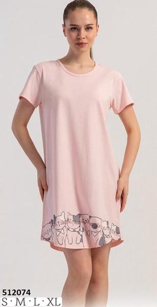 Ночнушка Trikotag (S-XL) 512074 pink (лето)