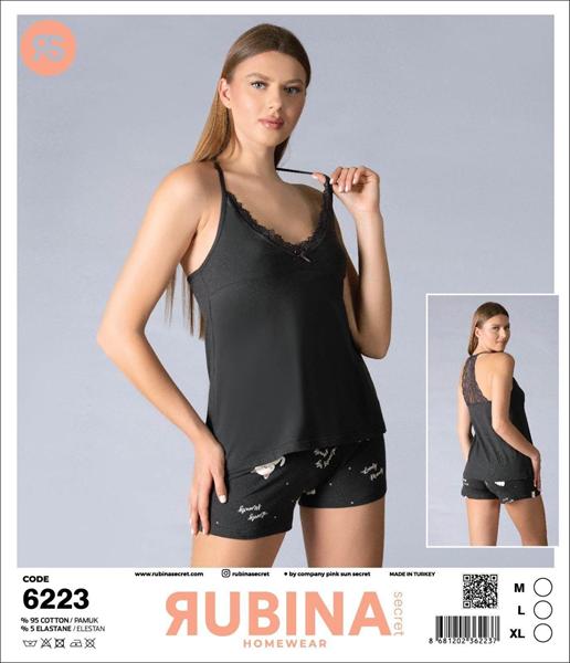 Пижама Trikotag (M-XL) 6223 black (лето)