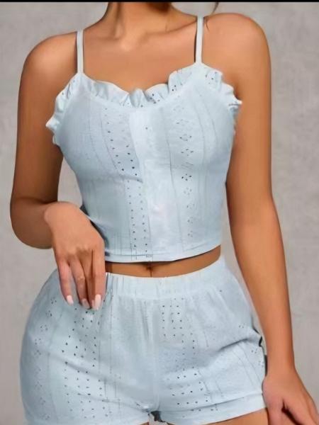 Пижама Trikotag (S-XL) D5317 l.blue (лето)