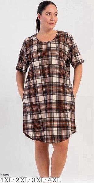 Ночнушка Trikotag (XL-4XL) S10005 brown (лето)