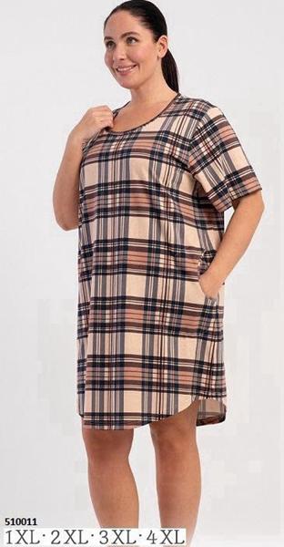 Ночнушка Trikotag (XL-4XL) S10011 beige (лето)