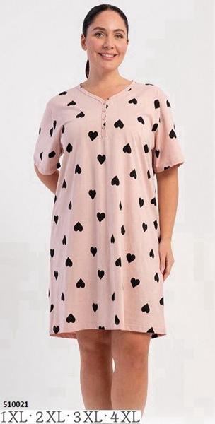 Ночнушка Trikotag (XL-4XL) S10021 pink (лето)