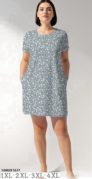 Ночнушка Trikotag (XL-4XL) S10029 l.grey (лето)