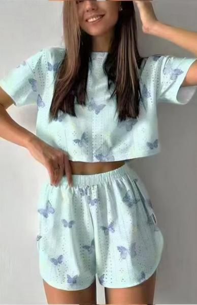 Пижама Trikotag (S-XL) T317 l.blue (лето)