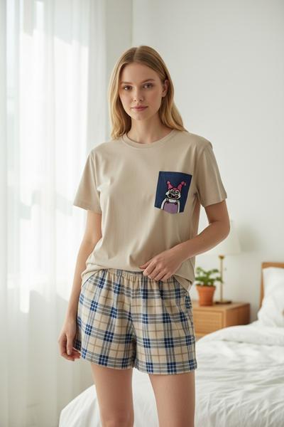 Пижама Trikotag (M-2XL) T394 beige (лето)