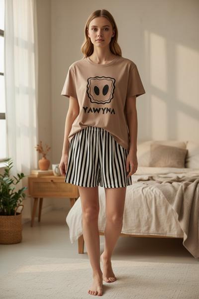 Пижама Trikotag (M-2XL) T404 brown (лето)