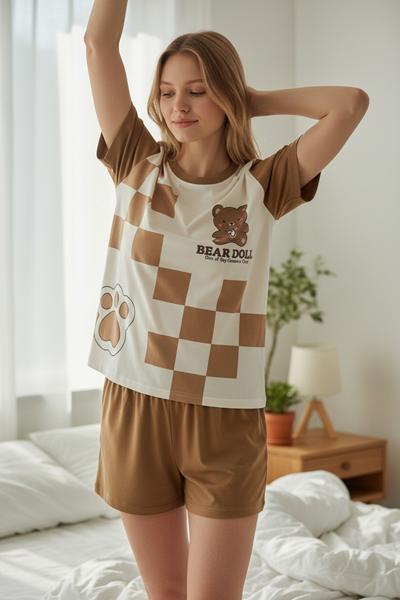 Пижама Trikotag (M-2XL) T405 brown (лето)