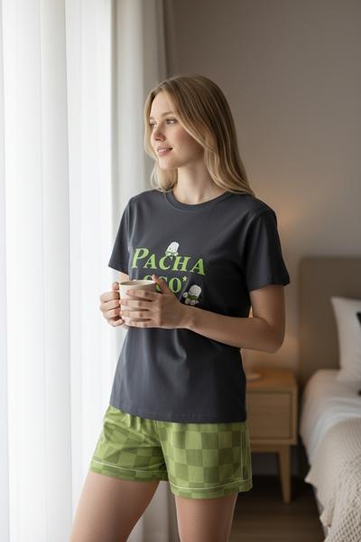 Пижама Trikotag (M-2XL) T418 black (лето)