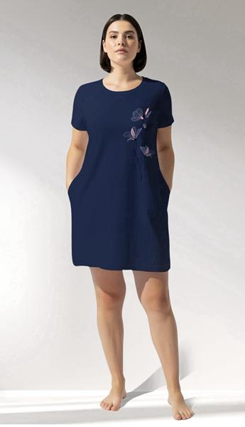 Ночнушка Trikotag (XL-4XL) T446 navy (лето)