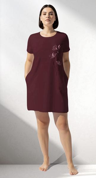 Ночнушка Trikotag (XL-4XL) T447 wine (лето)