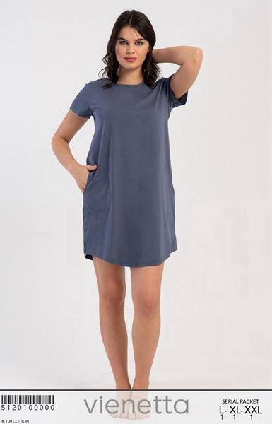 Ночнушка Trikotag (L-2XL) T449 d.grey (лето)