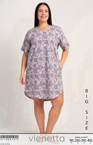 Ночнушка Trikotag (XL-4XL) T460 purple (лето)