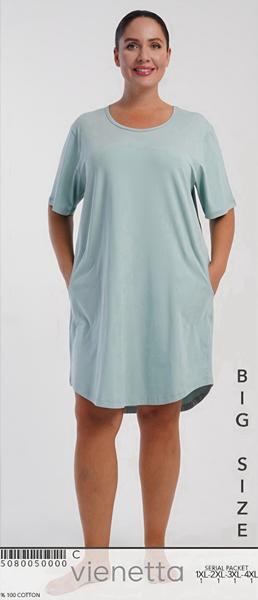 Ночнушка Trikotag (XL-4XL) T465 l.blue (лето)