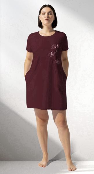 Ночнушка Trikotag (XL-4XL) T472 wine (лето)