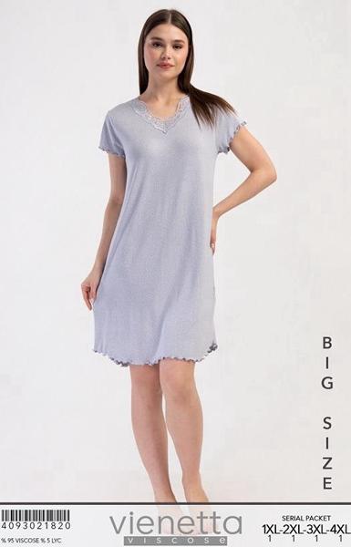 Ночнушка Trikotag (XL-4XL) T478 l.grey (лето)