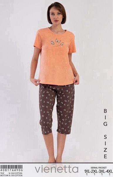 Пижама Trikotag (XL-4XL) T481 peach (лето)