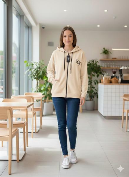 Кофта спорт Newe (50-52) NW18 beige (деми)