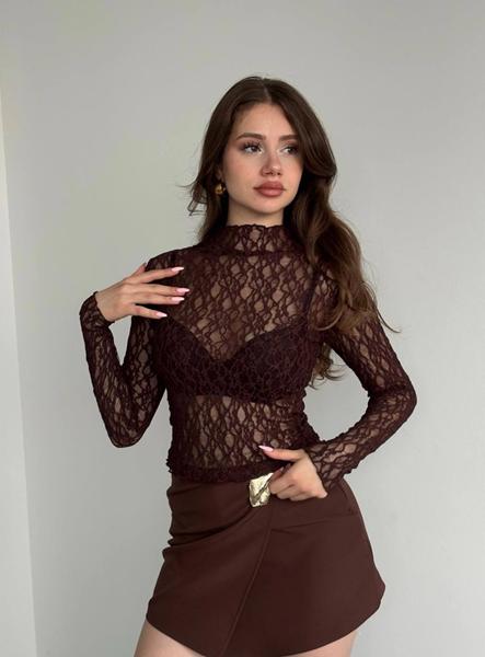 Свитер Little Secret (S-L) SA342 brown (лето)
