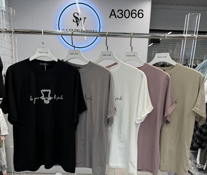 Футболка Saint Wish (L-XL) A3066 mix (лето)