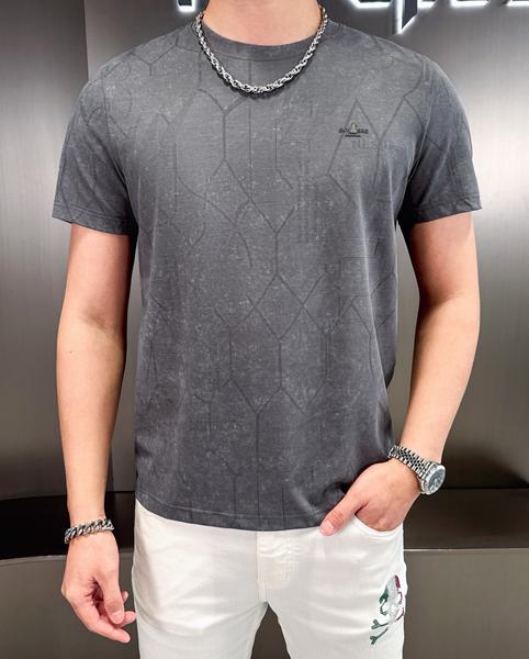 Футболка F.T.H (L-4XL) F971 d.grey (лето)