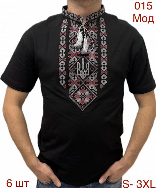 Вышиванка Надийка (S-3XL) ND778-015 black (лето)